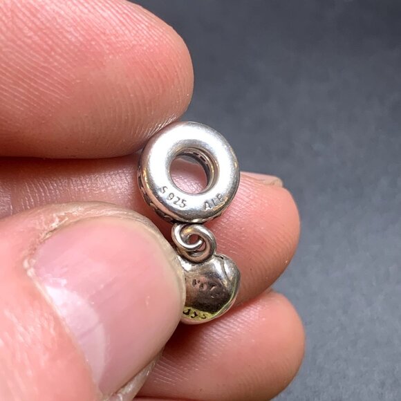 Pandora ALE Sterling Silver "Beautiful Wife Forever & Always" Heart Slide Charm - Picture 5 of 8